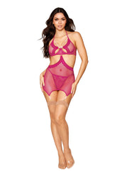 Dream Girl Lingerie Sexy Garter Slip and G-String OS Bras and Bra Sets
